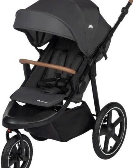 Bebeconfort Cloudy, All-Terrain Pushchair, 0 – 4 Years (max. 22kg), Reclining Baby Stroller, Fast Folding, 3 Large Air Wheels, Adjustable Handlebar, Spacious Storage Basket, Mineral Graphite