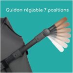 Bebeconfort Cloudy, All-Terrain Pushchair, 0 – 4 Years (max. 22kg), Reclining Baby Stroller, Fast Folding, 3 Large Air Wheels, Adjustable Handlebar, Spacious Storage Basket, Mineral Graphite