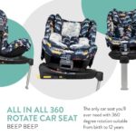 Cosatto All in All Rotate 360° Swivel Spin Car Seat - Group 0+123, 0-36 kg, 0-12years, ISOFIX, ERF, Anti-Escape (Beep Beep) - Image 7