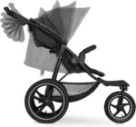 hauck Runner 2, Black - Robust All Terrain Pushchair with Raincover, XL Pneumatic Air Wheels, UPF 50+, Reclining Backrest from Birth up to 22 kg, Height-Adjustable Handle, XL Mesh Window