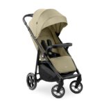 hauck Shop N Care Trio Set, Olive - Lightweight Pushchair (only 8.5 kg) Travel System with Pram Unit & i-Size Car Seat from Birth, Snack Tray, Cup Holder & Raincover, Fully Reclining up to 22 kg