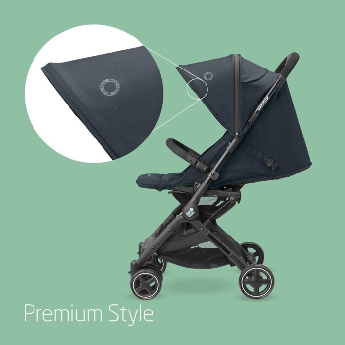Maxi-Cosi Lara2 Pushchair, 0-4 Years, 0-22 kg, Baby Stroller, Lightweight & Compact Stroller, 3 Recline Positions, Lie-Flat position, Automatic Fold, Shoulder Strap, Rain Cover, Essential Graphite