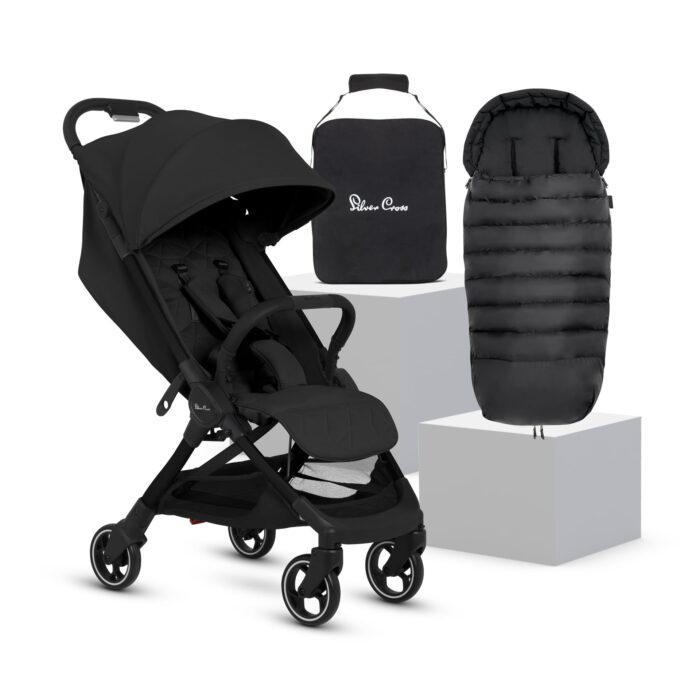 Silver Cross - Clic 2 Compact Stroller & Travel Bag - Travel Stroller For Life On The Go - Foldable & Lightweight - Suitable From Birth To 4 years - Cobble