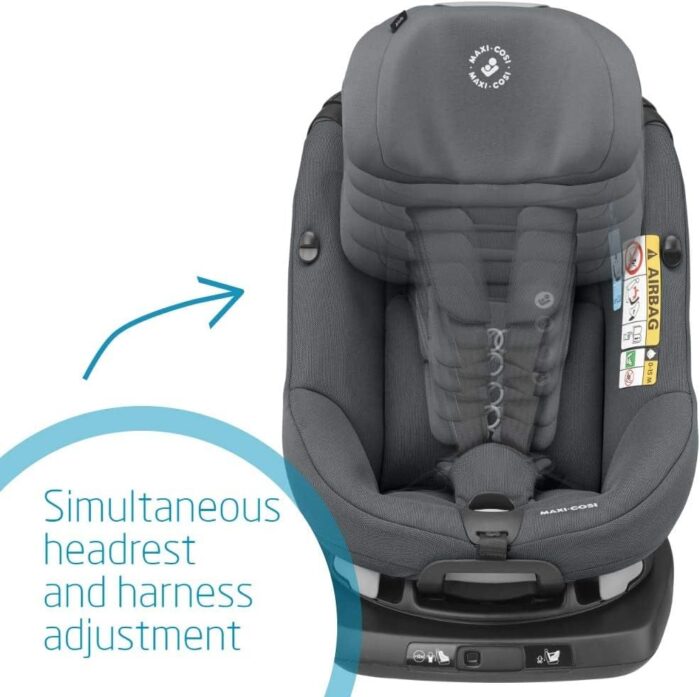 Maxi-Cosi AxissFix i-Size Toddler Car Seat, 360 Swivel Car Seat, 4 months - 4 years, 61 - 105 cm, Authentic Graphite - Image 4
