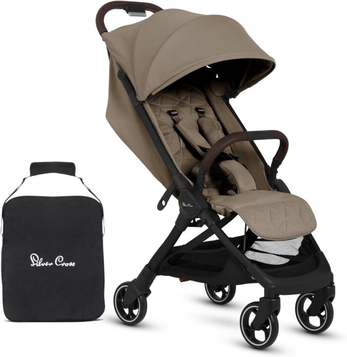 Silver Cross - Clic 2 Compact Stroller & Travel Bag - Travel Stroller For Life On The Go - Foldable & Lightweight - Suitable From Birth To 4 years - Cobble