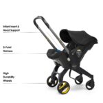 Doona+ Baby Car Seat & Travel Stroller – Convertible 0+ Car Seat and Pram with 5-Point Harness, Ergonomic Travel System, Nitro Black - Image 9