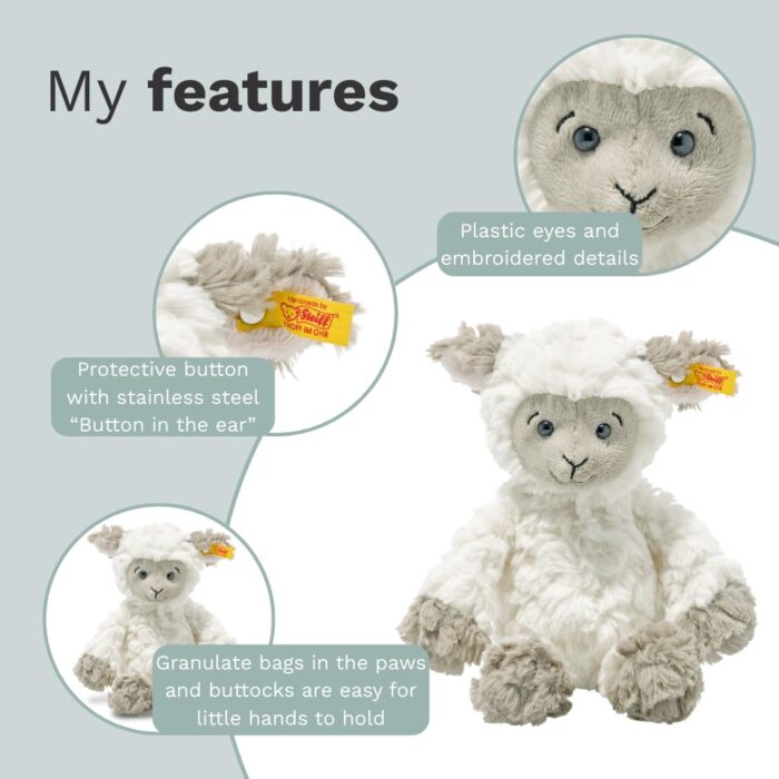 Steiff 073946 Soft Cuddly Friends Lita lamb, white/tau - Image 5