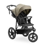 hauck Runner 2, Black - Robust All Terrain Pushchair with Raincover, XL Pneumatic Air Wheels, UPF 50+, Reclining Backrest from Birth up to 22 kg, Height-Adjustable Handle, XL Mesh Window