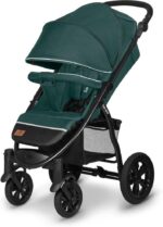LIONELO Pushchair from Birth up to 22 kg Annet Tour Light & Foldable Stroller with Reclining backrest to a Lying Position, EVA Foam Wheels, Mosquito Net, Footblanket, Drink Holder, Basket, XXL Hood