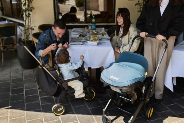 Doona+ Baby Car Seat & Travel Stroller Nitro Black - Convertible 0+ Car Seat and Pram with 5 Point Safety Harness - Ergonomic Pushchair and Travel System - ISOFIX Base Sold Separately