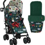 Cosatto Supa 3 Pushchair with Footmuff – Lightweight Stroller from Birth to 25Kg - Easy, Compact, Umbrella Fold, Large Shopping Basket, Carry Handle Footmuff (Old Macdonald)