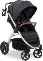 hauck Uptown, Melange Black - Pushchair with Large Seat, Rubber Wheels, Suspension Raincover & Cup Holder, Height-Adjustable, Easy & Compact Folding, Fully Reclining from Birth up to 22 kg