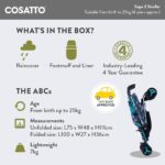 Cosatto Supa 3 Pushchair with Footmuff – Lightweight Stroller from Birth to 25Kg - Easy, Compact, Umbrella Fold, Large Shopping Basket, Carry Handle Footmuff (Old Macdonald)