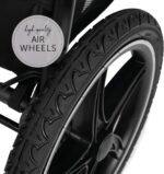 hauck Runner 2, Black - Robust All Terrain Pushchair with Raincover, XL Pneumatic Air Wheels, UPF 50+, Reclining Backrest from Birth up to 22 kg, Height-Adjustable Handle, XL Mesh Window