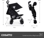 Cosatto Supa 3 Pushchair with Footmuff – Lightweight Stroller from Birth to 25Kg - Easy, Compact, Umbrella Fold, Large Shopping Basket, Carry Handle Footmuff (Old Macdonald)