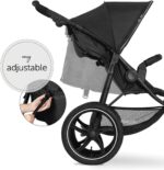 hauck Runner 2, Black - Robust All Terrain Pushchair with Raincover, XL Pneumatic Air Wheels, UPF 50+, Reclining Backrest from Birth up to 22 kg, Height-Adjustable Handle, XL Mesh Window