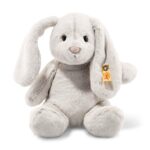 Steiff Soft Cuddly Friends Hoppie Rabbit, Light Grey, 28 cm, 80470, Rainy Day
