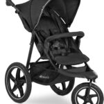hauck Runner 2, Black - Robust All Terrain Pushchair with Raincover, XL Pneumatic Air Wheels, UPF 50+, Reclining Backrest from Birth up to 22 kg, Height-Adjustable Handle, XL Mesh Window