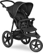 hauck Runner 2, Black - Robust All Terrain Pushchair with Raincover, XL Pneumatic Air Wheels, UPF 50+, Reclining Backrest from Birth up to 22 kg, Height-Adjustable Handle, XL Mesh Window
