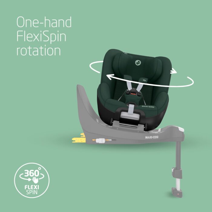 Maxi-Cosi Pearl 360 i-Size – 360° Swivel Baby Car Seat 3 Months–4 Years (61–105 cm), ClimaFlow, Easy-In Harness, G-Cell Protection, Authentic Green - Image 12