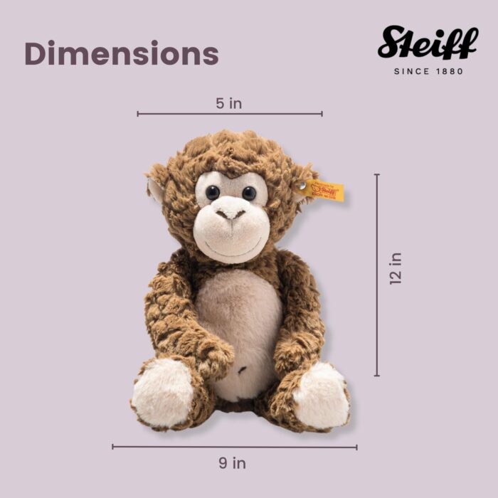 Steiff - 060427 - Soft Cuddly Friends Bodo monkey, 30 cm, Cashew, Brown - Image 2