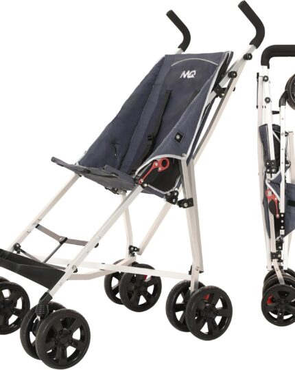 MobiQuip XL Disability Pushchair, Blue - Special Needs Stroller for Older Children up to 50kg - Lightweight Folding Aluminium Frame - Adjustable Footplate & 5-Point Harness - Smooth & Portable