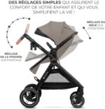 Kinderkraft ESME 3-in-1 Car Seat with Mink PRO I-Size Baby Carrier, Travel System, Baby Stroller, Foldable Stroller, Newborn Up to 4 Years, Beige