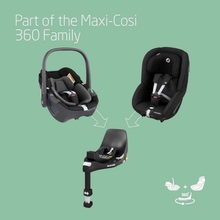 Maxi-Cosi Pearl 360 i-Size – 360° Swivel Baby Car Seat 3 Months–4 Years (61–105 cm), ClimaFlow, Easy-In Harness, G-Cell Protection, Black - Image 5