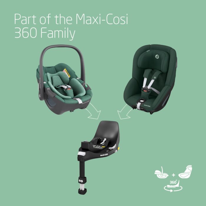 Maxi-Cosi Pearl 360 i-Size – 360° Swivel Baby Car Seat 3 Months–4 Years (61–105 cm), ClimaFlow, Easy-In Harness, G-Cell Protection, Authentic Green - Image 6