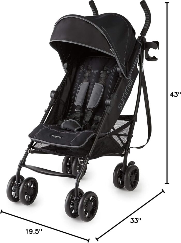 Summer 3Dlite+ Convenience Stroller, Matte Black