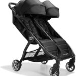 Baby Jogger City Tour 2 Double Travel Pushchair | Lightweight, Foldable & Portable Double Buggy | Pitch Black
