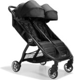 Baby Jogger City Tour 2 Double Travel Pushchair | Lightweight, Foldable & Portable Double Buggy | Pitch Black