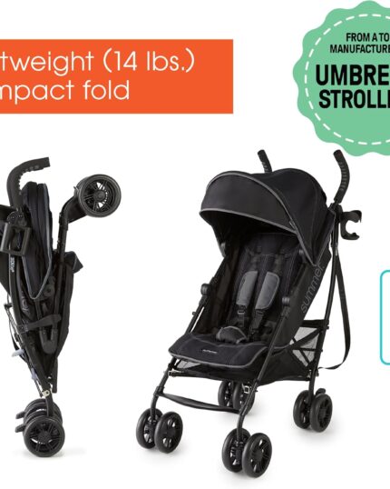 Summer 3Dlite+ Convenience Stroller, Matte Black