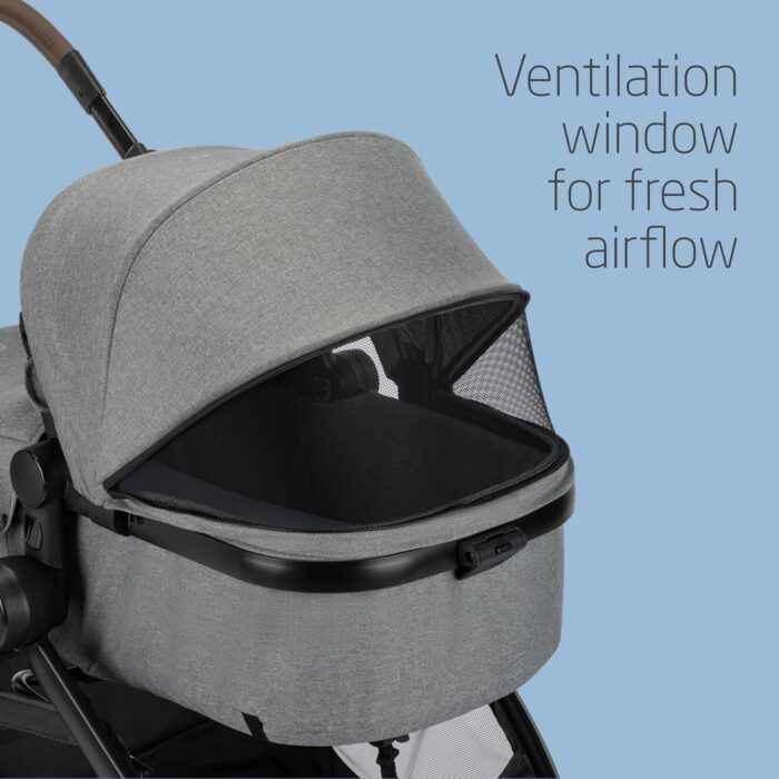 Maxi COSI Zelia Select Trio, Baby Stroller 3 in 1 with Car Seat, 0-4 Years (0-22 kg), One-Hand Fold, Compact and Reversible Puschair Travel System, with CabrioFix S i-Size Baby Car Seat, Grey