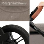 Kinderkraft ESME 3-in-1 Car Seat with Mink PRO I-Size Baby Carrier, Travel System, Baby Stroller, Foldable Stroller, Newborn Up to 4 Years, Beige