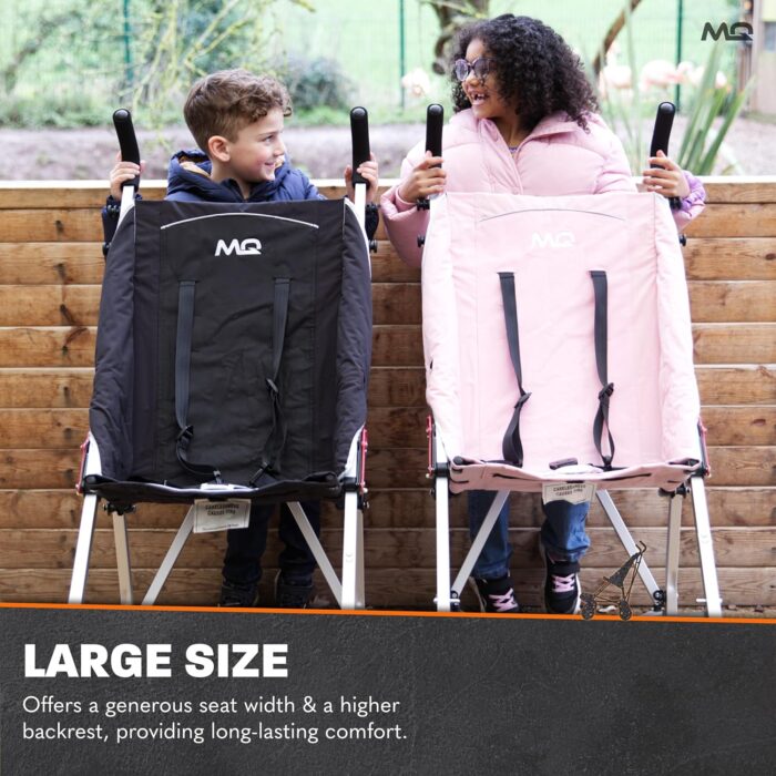 MobiQuip XL Disability Pushchair, Blue - Special Needs Stroller for Older Children up to 50kg - Lightweight Folding Aluminium Frame - Adjustable Footplate & 5-Point Harness - Smooth & Portable