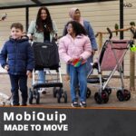 MobiQuip XL Disability Pushchair, Blue - Special Needs Stroller for Older Children up to 50kg - Lightweight Folding Aluminium Frame - Adjustable Footplate & 5-Point Harness - Smooth & Portable